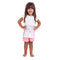 Girls summer pajama set Best friend t-shirt + Pink dotted shorts